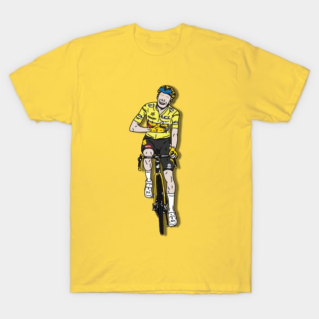 Jonas Vingegaard Champion Tour de France 2022 - Yellow jersey T-Shirt by p3p3ncil